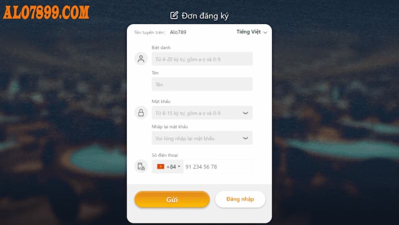 Hướng dẫn đăng ký tài khoản Alo789